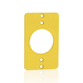 Leviton Power Distribution Units Pdus Coverplate 1.56 Diam Single-Gang Yellow 3055-Y